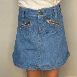 Vintage 1970s Denim Mini Skirt, Hillbilly Size 6